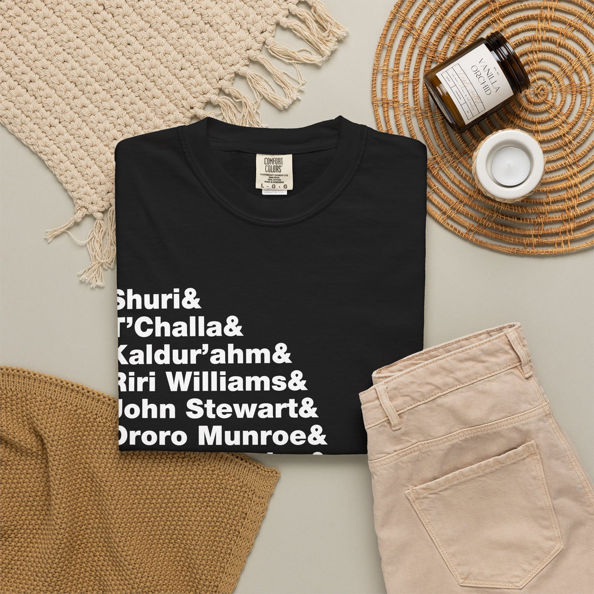 The Rooting For Everybody Black Ampersand Tee (High Quality Comfort Colors Tee Shirt)