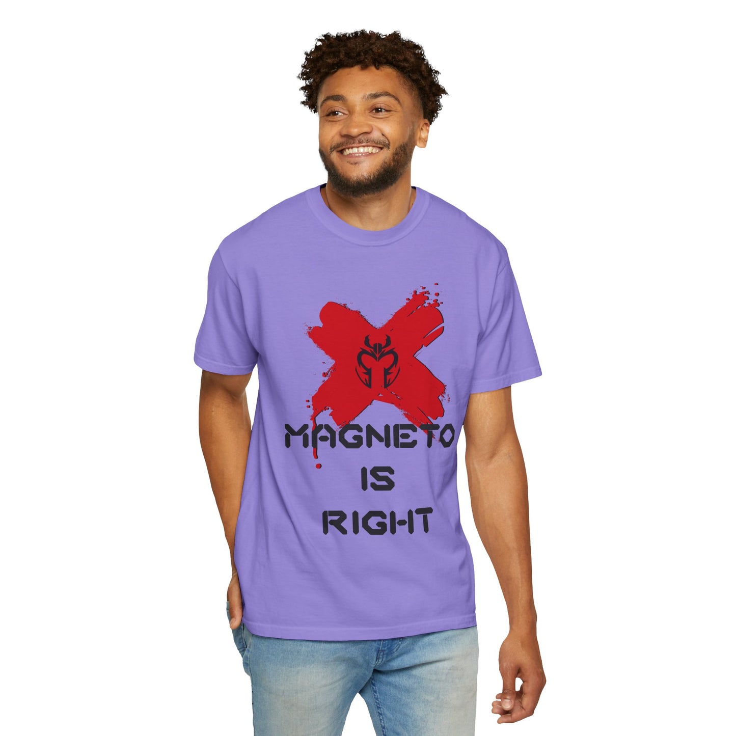 Magnus is Right Tee (black text)