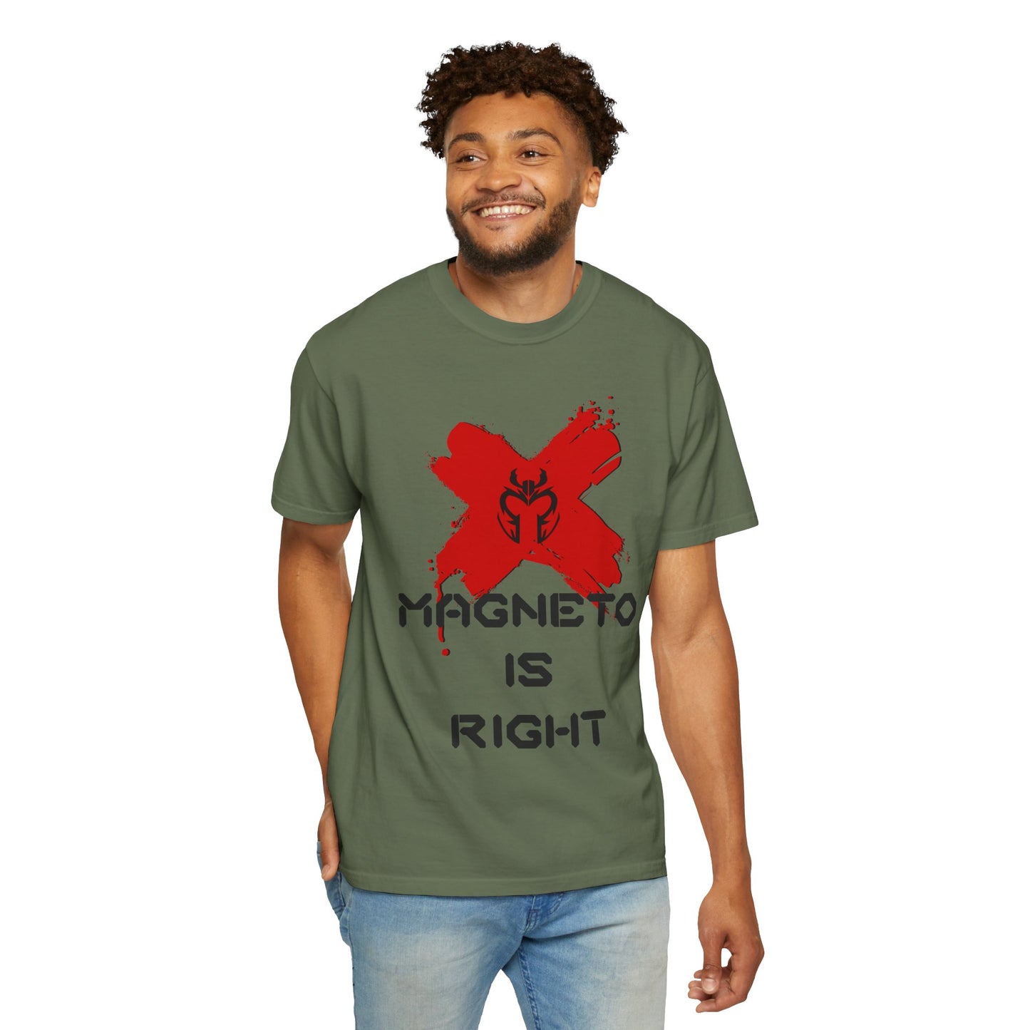 Magnus is Right Tee (black text)