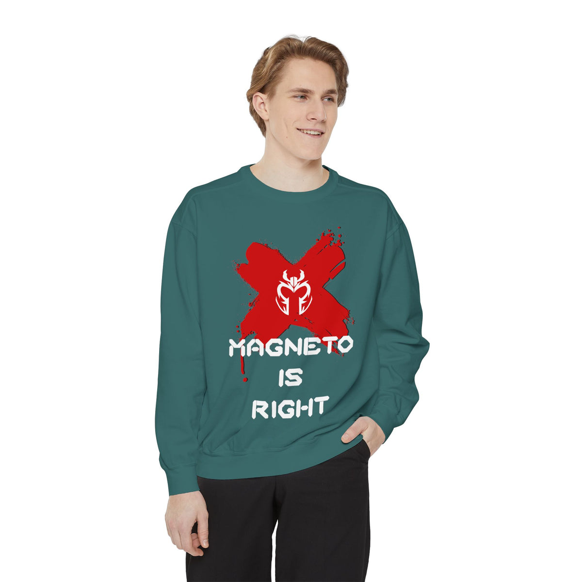 The Magnus Is Right [White Print] (High Quality Comfort Colors Sweatshirt)