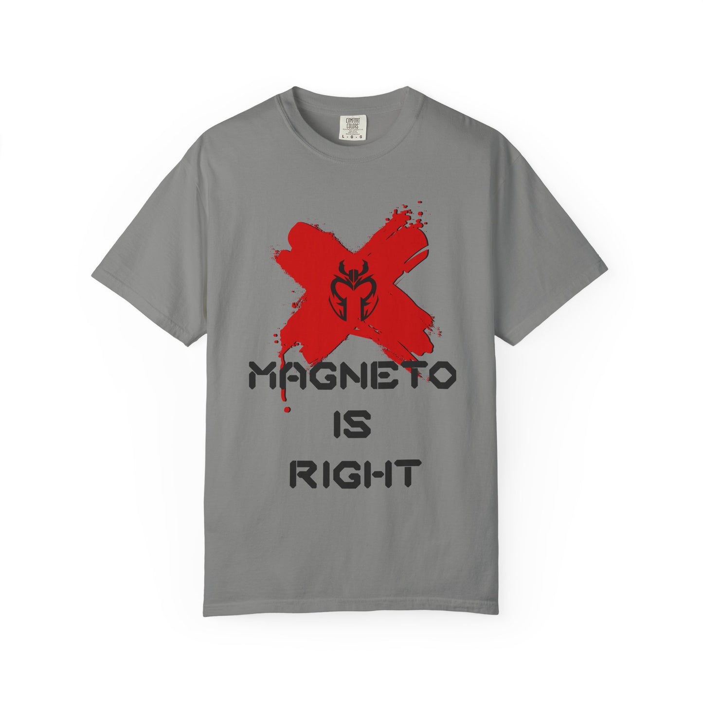 Magnus is Right Tee (black text)
