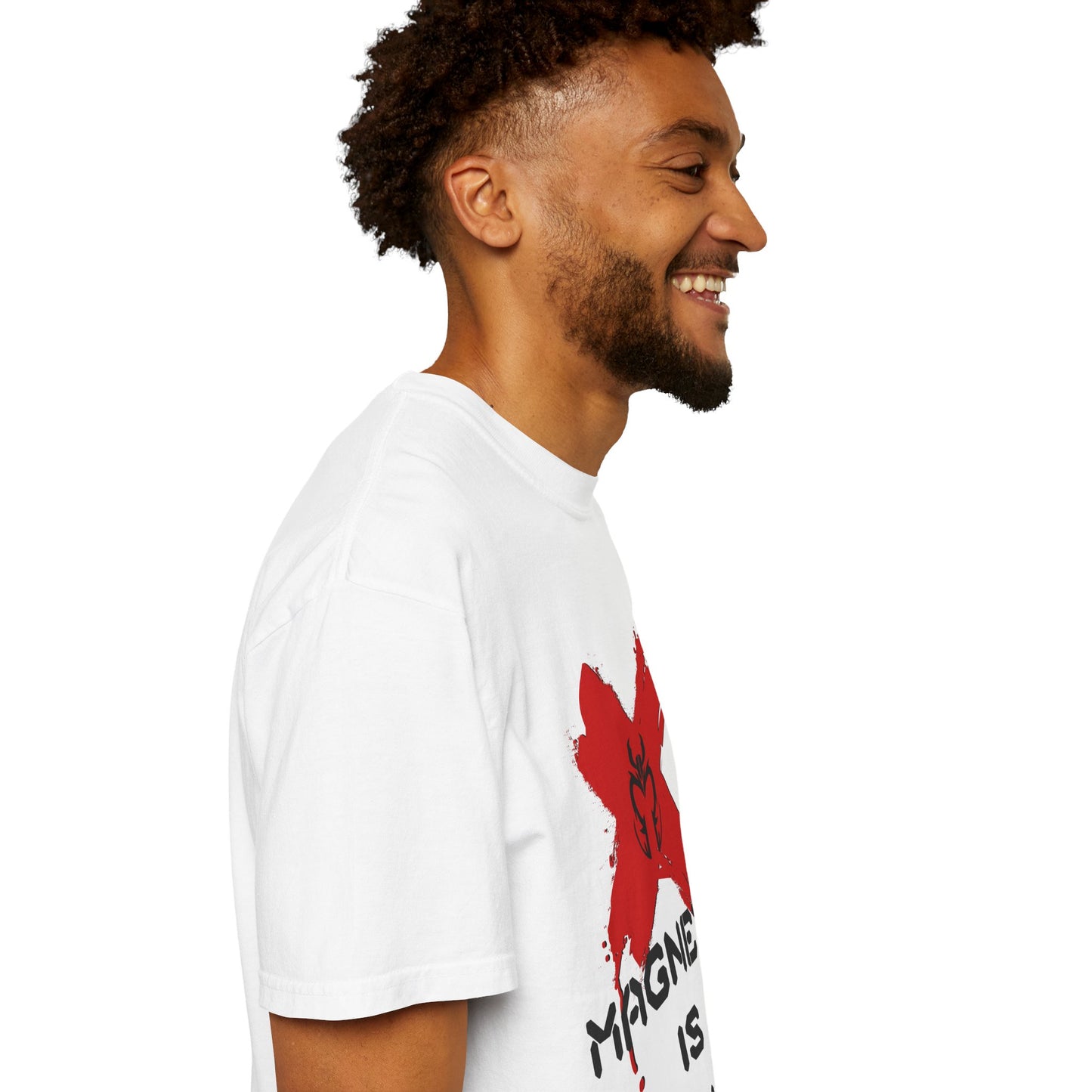 Magnus is Right Tee (black text)