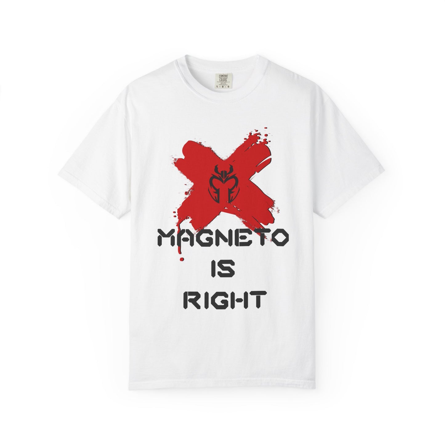 Magnus is Right Tee (black text)